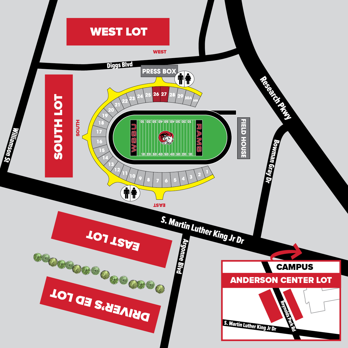 homecoming parking map