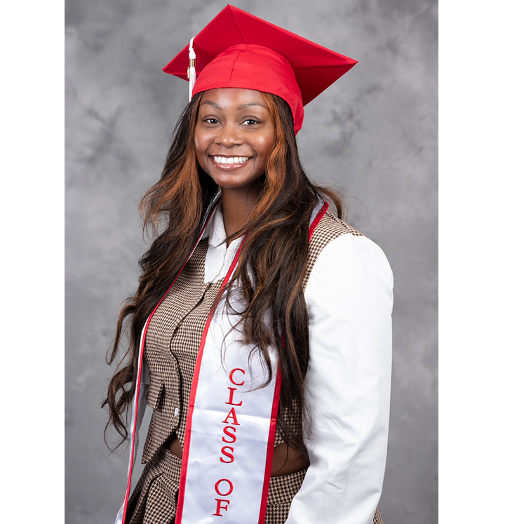 student in graduate cap