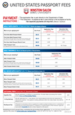 WSSU passport fee chart thumbnail links to accessible PDF