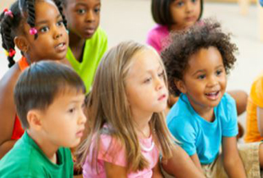 kids sitting in a group