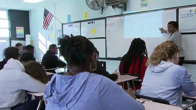 students and teacher in class